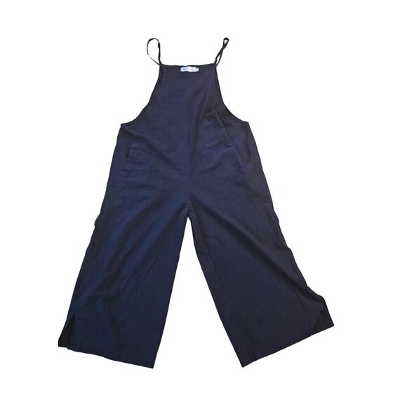 Aedvoouer Womens Summer Casual Sleeveless Loose Wide Leg Jumpsuits Blue Size L - Picture 4 of 6